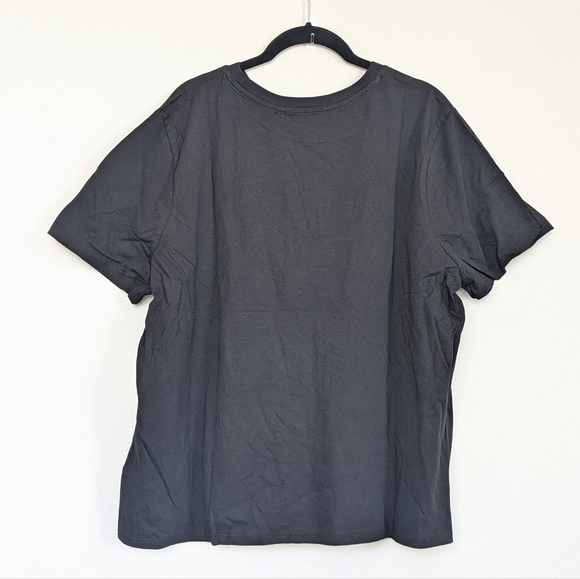 Doing My Best Black Graphic Tee Glitter Jumping Dolphin Purple Blue Yellow sz 1X - Picture 6 of 12